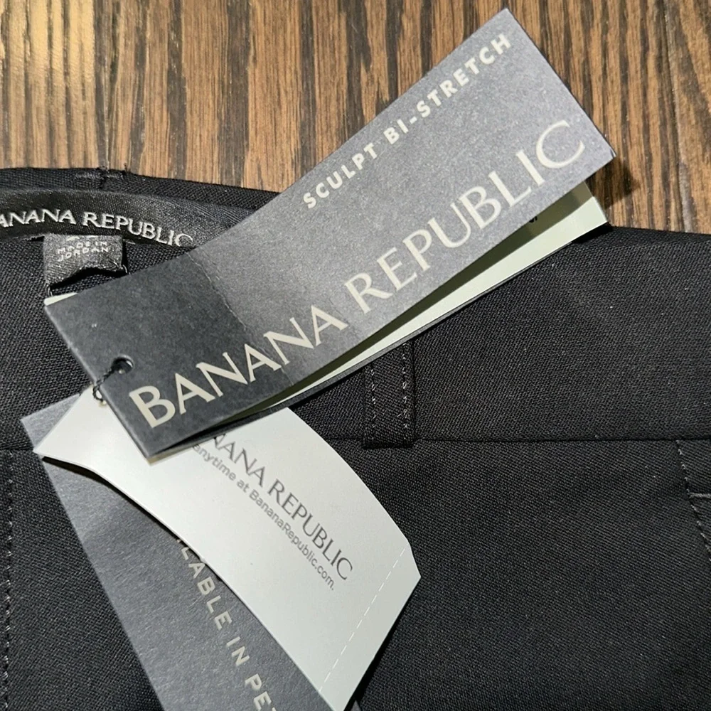 Banana Republic Ryan Black Dress Pants Straight Leg size 6S new with tags